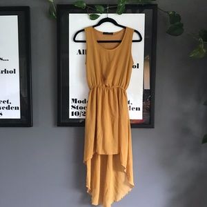 NWT Mustard high low mini sundress 💛